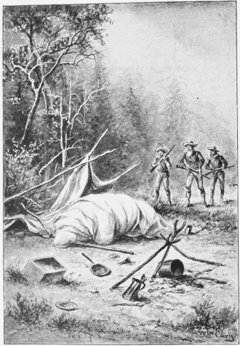“THE TENT WAS SHIVERING AND SHAKING AND FROM IT EMERGED
GROANS AND GROWLS.”&mdash;Page 130