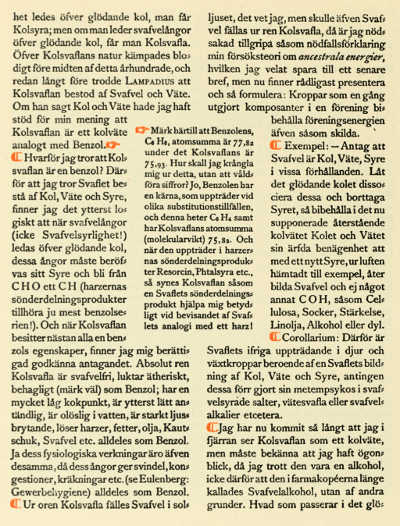 PAGE FROM AUGUST STRINDBERG'S “ANTIBARBARUS.”
(see previous pages)] PRINTED BY BRÖDERNA LAGERSTRÖM