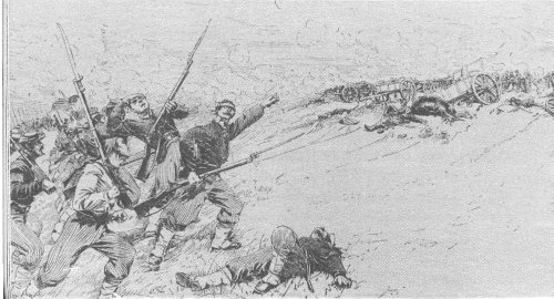 The Federal assault on Henry Hill in the First Battle of Manassas. From &ldquo;Battles and Leaders of the Civil War.&rdquo;