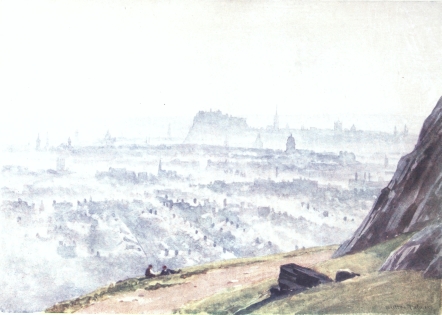 EDINBURGH FROM SALISBURY CRAGS&mdash;EVENING