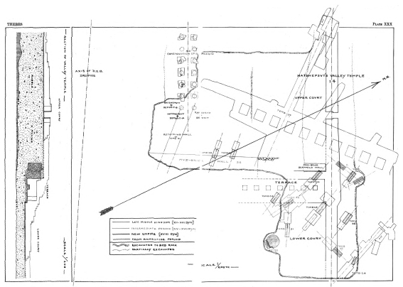 Image not available: Plate XXX

Plan of Hatshepsût’s ‘Valley-Temple and Neighbouring Tombs