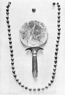 Image not available: 2. Obsidian and Gold Necklace; Bronze, Ebony and Gold
Mirror and ‘Shen’ Brooch of Cornelian and Gold
