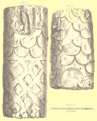 Carved stone fragments from Uriconium, in the Garden of Edward
Stanier, Esq., Wroxeter