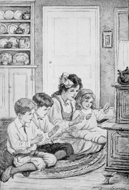 My! don’t you hear the logs crackle, and isn’t this blaze
perfectly beautiful!