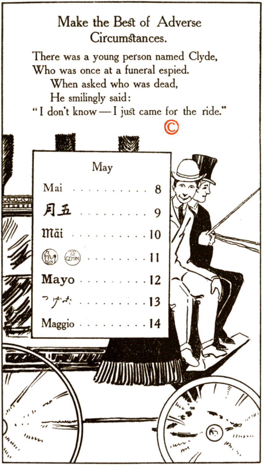 Young man riding hearse